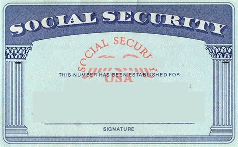 social security card template free download